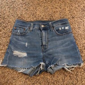 blue jean shorts